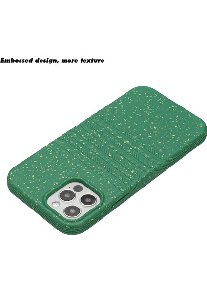 Apple iPhone 11 Pro Max Için Cep Telefonu Kılıfı, Tamamen Biyobozunur Buğday Saman+Tpu Anti-Drop Anti-Drop Telefon Geri Kapak Army Yeşil (Yurt Dışından)
