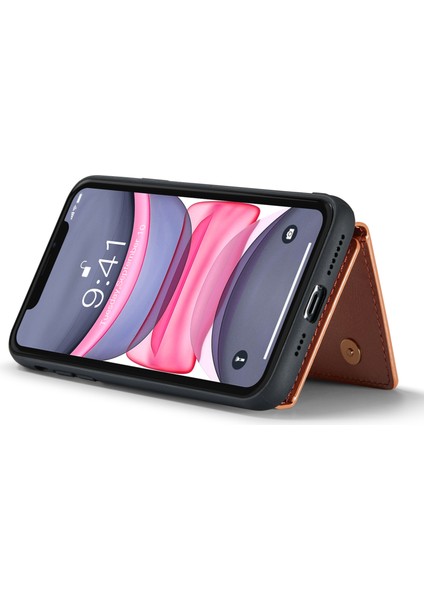 Apple iPhone 11 Fermuarı Pocket Magnicy Söndürülebilir 2-1 Arada Çıkarılabilir Telefon Kapağı Parıltılı Pu Deri Kaplamalı Pc+Tpu Kickstand Cüzdan Kılıfı Altın (Yurt Dışından) fırsatları