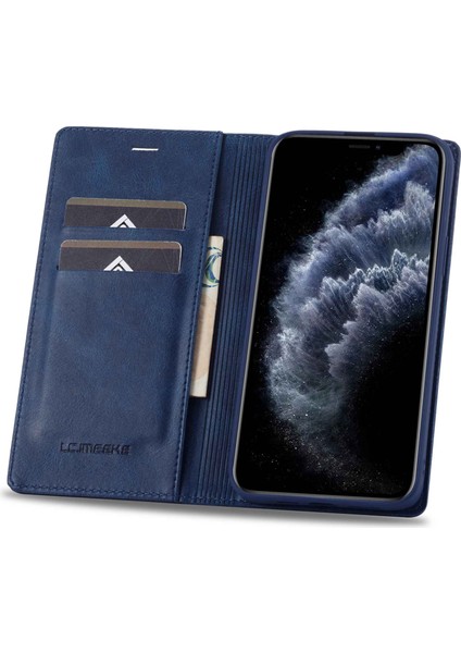 Apple iPhone 11 Pro, Rfıd Engelleme Manyetik Otomatik Kapanış Telefon Kapağı Anti Drop Telefon Kapağı Telefon Flip Deri Cüzdan Kılıfı Stand (Yurt Dışından) modelleri