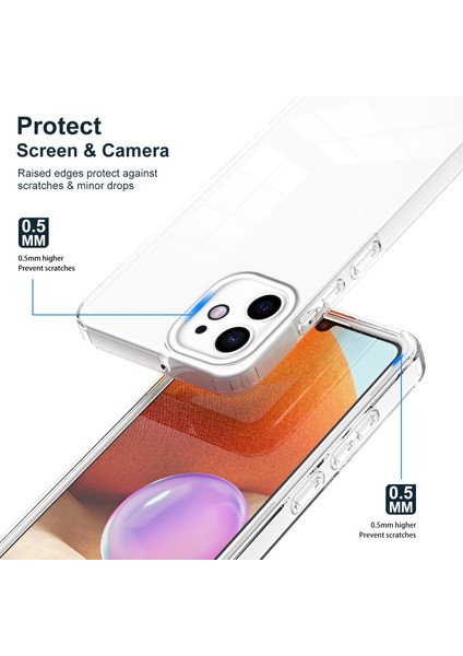 Apple iPhone 11 Için 3'ü 1 Arada Tpu Arka Plaka+Pc Çerçevesi+Pc Kamera Koruması Telefon Kılıfı Karaket Anti Koruyucu Kapak-Beyaz (Yurt Dışından)