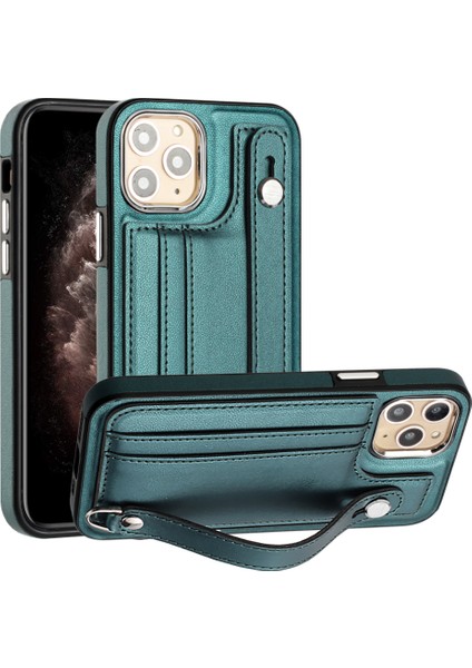 Kart Yuvaları Apple iPhone 11 Pro Yb Deri Kaplama Serisi-5 Kickstand ile 5 Anti-Çizik Tpu Kapağı (Yurt Dışından)