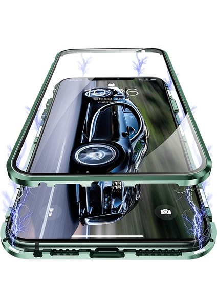 Apple iPhone 11 Için Muti-Color Anti-Cratch Manyetik Kurulum Metal Çerçeve+Temperli Cam Tam Kaplama Telefon Kapağı (Yurt Dışından) fiyatları