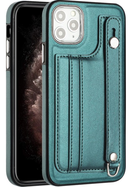 Apple iPhone 11 Pro Maks Yb Deri Kaplama Serisi-5 Tpu Kart Yuvalı Koruyucu Kapak Için Koruyucu Telefon Kılıfı (Yurt Dışından)