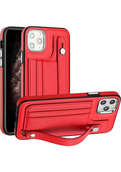 Apple iPhone 11 Pro Maks Yb Deri Kaplama Serisi-5 Tpu Kart Yuvalı Koruyucu Kapak Için Koruyucu Telefon Kılıfı (Yurt Dışından)