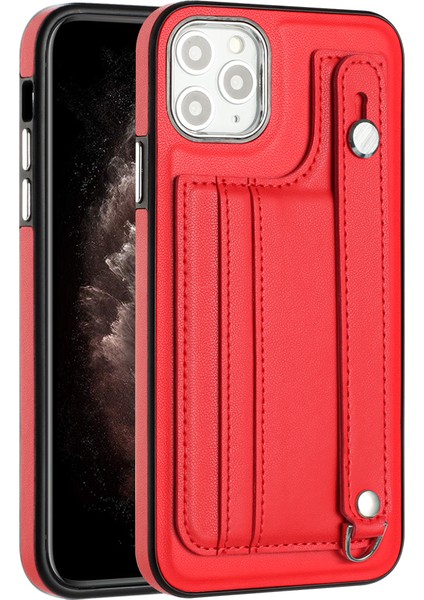 Apple iPhone 11 Pro Maks Yb Deri Kaplama Serisi-5 Tpu Kart Yuvalı Koruyucu Kapak Için Koruyucu Telefon Kılıfı (Yurt Dışından)