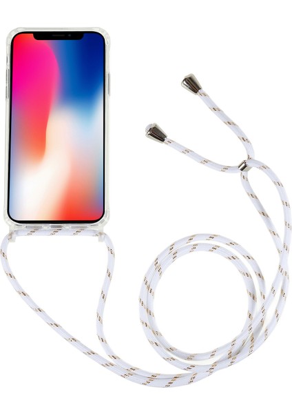 Apple iPhone 11 Için Ayarlanabilir Kordon Damla Geçirmez Tpu+Akrilik Arka Kapak-Beyaz (Yurt Dışından)