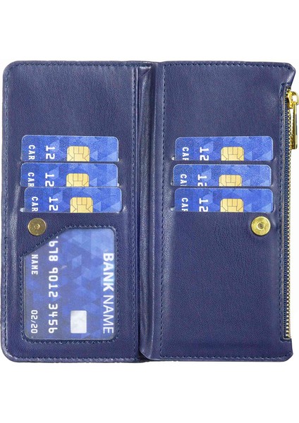 Apple iPhone 11 Için Pro Max Zipper Cep Pu Deri Stand Cüzdan Telefon Kılıfı Desresit Rhombus Desen Mat Kapak (Yurt Dışından)