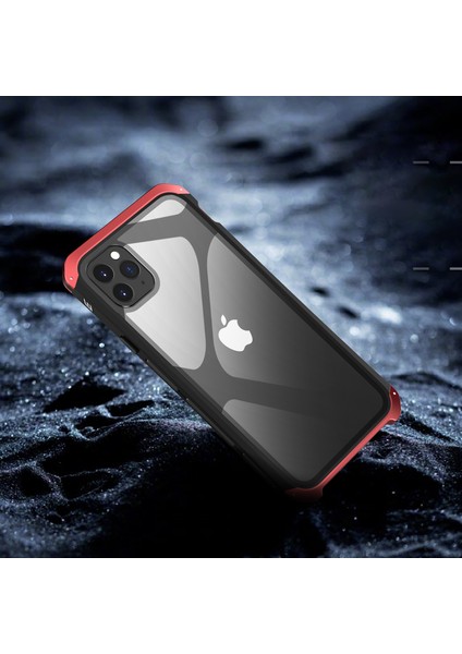 Apple iPhone 11 Için Pro Max Drop Koruma 3 Parçalı Tasarım Cep Telefon Kılıfları Metal+Temperli Cam Hibrit Arka Kapak Yeşil (Yurt Dışından)