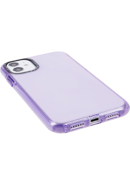 Apple iPhone 11 Şeffaf Pc+Tpu Telefon Kasası Damla Koruma Geri Kapak Tespit Edici Mor (Yurt Dışından)
