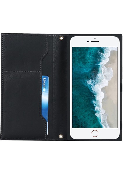 Apple iPhone 7/8 Rhombus Için Baskılı Telefon Stand Pu Deri Fermuar Cep Cüzdan Kapağı Omuz Kayışı ile (Yurt Dışından) fiyatları