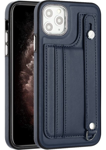 Apple iPhone 11 Pro Maks Yb Deri Kaplama Serisi-5 Tpu Kart Yuvaları Sapfire ile Koruyucu Telefon Kılıfı (Yurt Dışından)