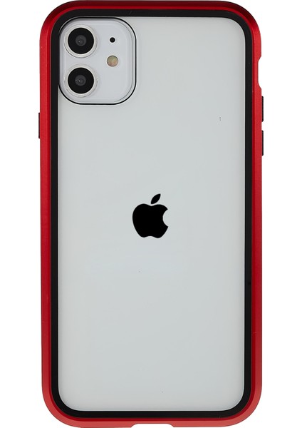 Apple iPhone 11 Anti-Peeping Manyetik Kılıf Için Çift Taraflı Temperli Cam+Mıknatıs Emilim Metal Tampon Çerçevesi Tam Vücut Koruma Kapağı (Yurt Dışından) fiyatları