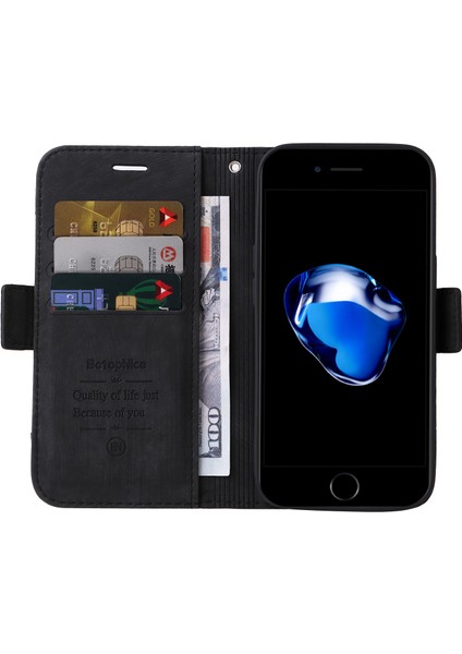Apple iPhone 6/6s Için Telefon Kılıfı Baskılı Dikiş Hattı Pu Deri Anti Drop Anti-Drop Telefon Cüzdan Kapak Standı Kayış (Yurt Dışından)