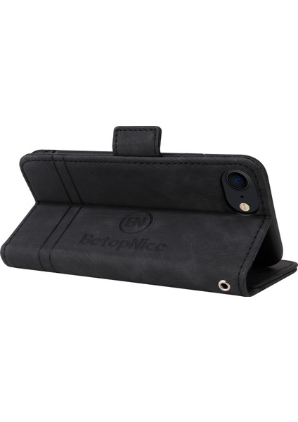 Apple iPhone 6/6s Için Telefon Kılıfı Baskılı Dikiş Hattı Pu Deri Anti Drop Anti-Drop Telefon Cüzdan Kapak Standı Kayış (Yurt Dışından)