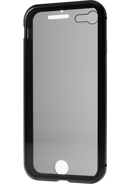 Manyetik Metal Çerçeve+Apple iPhone 7/8 Için Çift Taraflı Temperli Cam Önleyici Tam Kapsama Kapağı -Black (Yurt Dışından) fırsatları