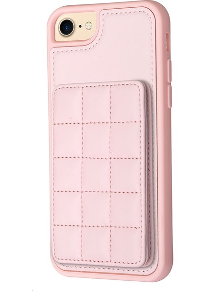 STYLE-BF24 Kart Tutucu Kılıfı Apple iPhone 6/6s Kickstand Deri+Tpu Telefon Kapak Pembe (Yurt Dışından)