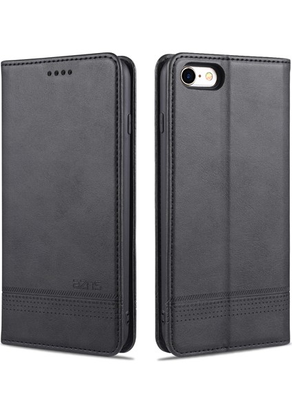 Apple iPhone Se Cüzdan Stand Kapağı Black Için Otomatik Emilmiş Deri Kılıf (Yurt Dışından)