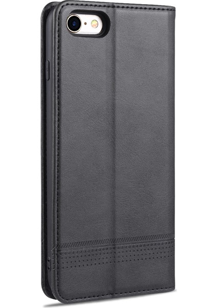 Apple iPhone Se Cüzdan Stand Kapağı Black Için Otomatik Emilmiş Deri Kılıf (Yurt Dışından)