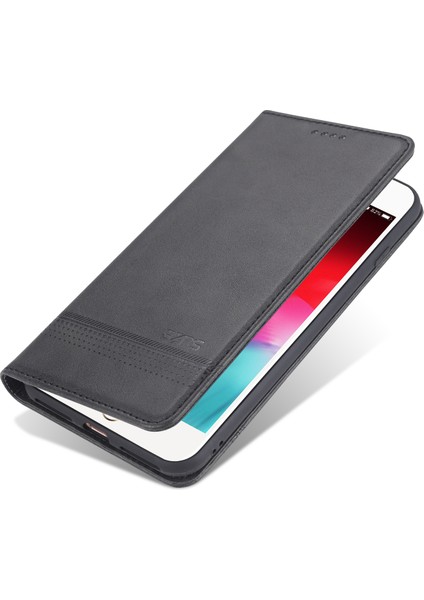 Apple iPhone Se Cüzdan Stand Kapağı Black Için Otomatik Emilmiş Deri Kılıf (Yurt Dışından)