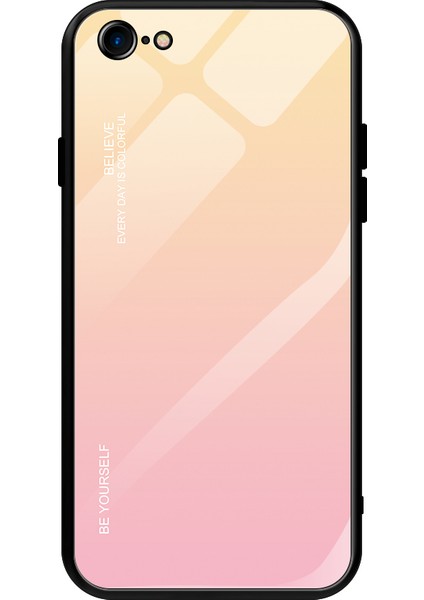 Gradyan Cam+Tpu+Pc Hibrit Geri Kılıf Apple iPhone Se -Gold Pembesi (Yurt Dışından) modelleri