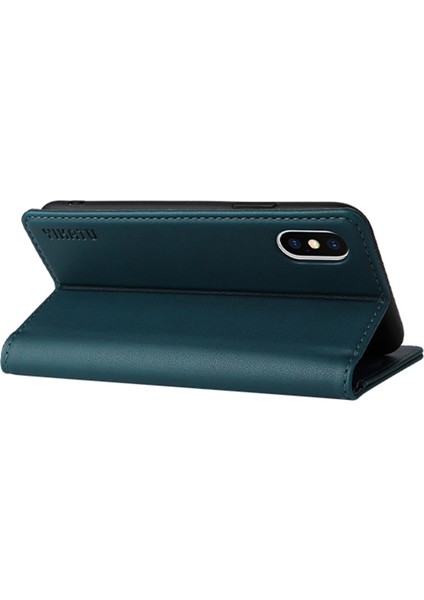 Apple iPhone X/xs Için Telefon Kılıfı Tam Koruma Telefon Cüzdan Kapağı Manyetik Otomatik Absorbed Pu Deri Deri Flip Telefon Kılıfı Stand Yeşili (Yurt Dışından) fiyatları