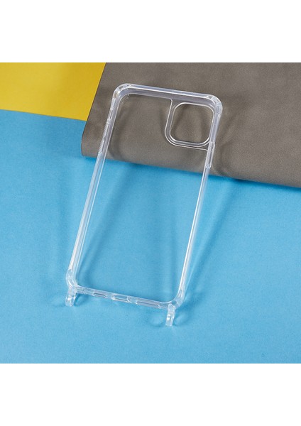 Tpu+Akrilik Arka Kapak Apple iPhone 11 Pro-Şeffaf Telefon Kasası Ayarlanabilir Kordonlu Altın ile (Yurt Dışından)