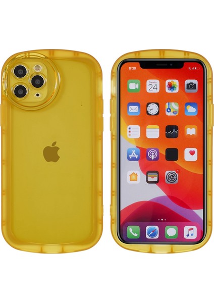 Apple iPhone 11 Için Pro Hassas Kesim Yayın Yoldaşlığı Mat Anti-Fingerprint Yumuşak Tpu Şok Geçirmez Cep Telefon Kılıfı Kapak- Sarı (Yurt Dışından)