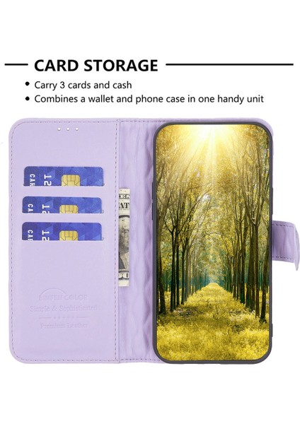 Apple iPhone Xs Max Telefon Kılıf Cüzdan Kapağı, Bf Style-14 Baskılı Rhombus Desen Genel Kapsama Standı Mat Pu Deri Kılıf Durumu (Yurt Dışından)
