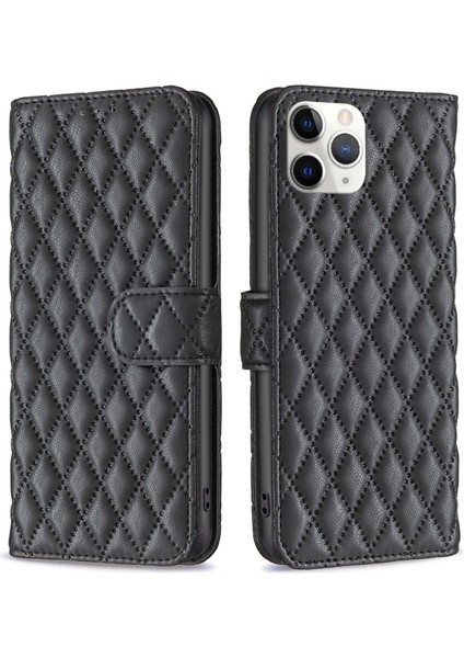 Apple iPhone 11 Pro Cüzdan Kapağı Için, Basılı Eşkenar Dörtgen Desen Standı Şok Geçirmez Mat (Yurt Dışından)