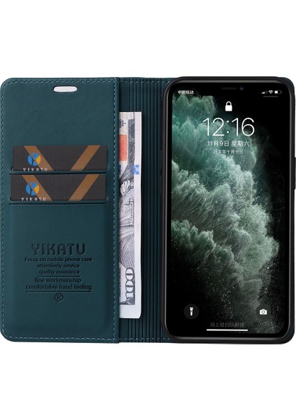 Apple iPhone 11 Pro Için Manyetik Kapatma Telefon Kılıfı, Tam Koruma Telefon Kapağı Flip Deri Cüzdan Standı (Yurt Dışından) fırsatları