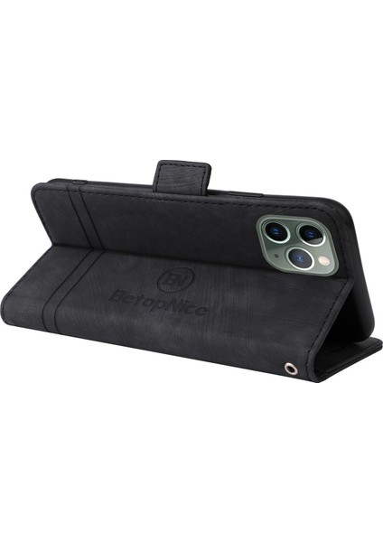 Apple iPhone 11 Pro, Baskılı Dikiş Hattı Pu Deri+Tpu Cüzdan Stand Telefon Kapağı Kayışlı Şok Geçirmez Telefon Kasası (Yurt Dışından) fırsatları