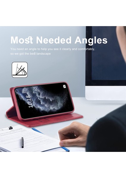 Apple iPhone 11 Pro, Rfıd Engelleme Manyetik Otomatik Kapanış Telefon Kapağı Anti Drop Telefon Kapağı Telefon Flip Deri Cüzdan Kılıfı Stand (Yurt Dışından) fırsatları
