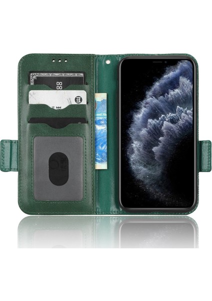 Apple iPhone 11 Için Flip Telefon Kılıfı Stand Cüzdanı Baskılı Üçgen Desen Toz Geçirmez Pu Deri Kapak Kayış (Yurt Dışından)