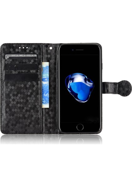Apple iPhone Se Için Manyetik Kapanış Nokta Deseni Baskılı Telefon Kasası Pu Deri Cüzdan Standı Tasarım Kapağı Kayışlı (Yurt Dışından)