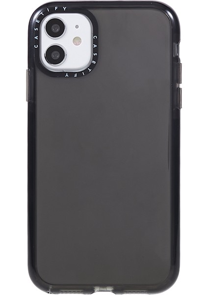 Apple iPhone 11 Şeffaf Pc+Tpu Telefon Kasası Damla Koruma Geri Kapak Tespit Edici Siyah (Yurt Dışından)