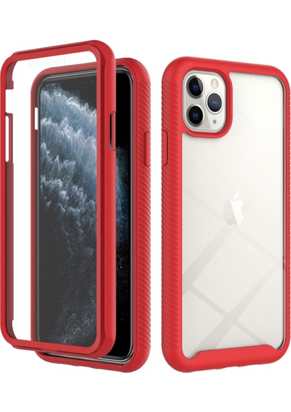 Apple iPhone 11 Için Max 3'ü 1 Arada Şok Geçirmez Telefon Kasası Pc Geri+Tpu Çerçevesi+Pet Ekran Koruyucu Hibrid Kapak (Yurt Dışından)