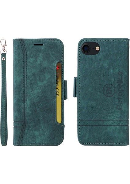 Apple iPhone 6/6s Için Telefon Kılıfı Baskılı Dikiş Hattı Pu Deri Anti Drop Anti-Drop Telefon Cüzdan Kapak Standı Kayış (Yurt Dışından)
