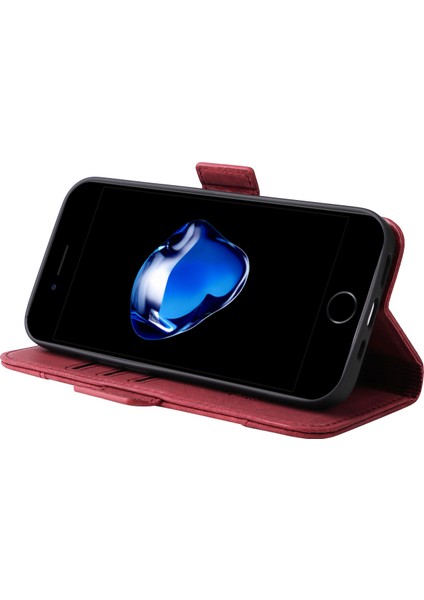 Apple iPhone 6/6s Için Telefon Kılıfı Baskılı Dikiş Hattı Pu Deri Anti Drop Anti-Drop Telefon Cüzdan Kapak Standı Kayış (Yurt Dışından)