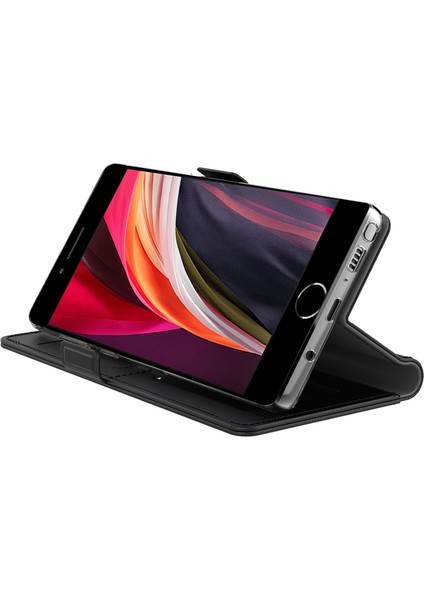 Apple iPhone Se Makyaj Aynası Koruyucu Telefon Kapağı Pu Deri Stand Kartı Tutucu Şok Geçirmez Kasa Black (Yurt Dışından) modelleri