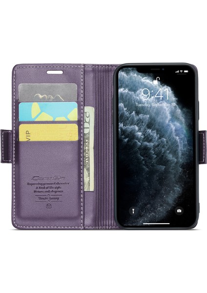 Apple iPhone 11 Pro Max Case Anti-Drop Pu Deri Kapak Rfıd Engelleme Cüzdan Telefon Kabuk-Doğum (Yurt Dışından)