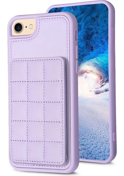 Apple iPhone 6/6s Kickstand Deri+Tpu Telefon Kapak-Morası Için STYLE-BF24 Kart Tutucu Kılıf (Yurt Dışından)