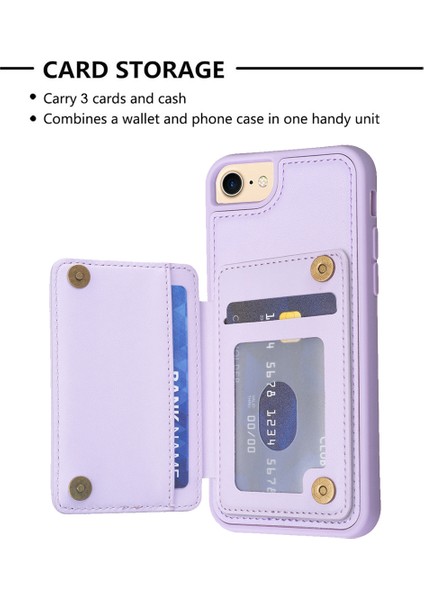 Apple iPhone 6/6s Kickstand Deri+Tpu Telefon Kapak-Morası Için STYLE-BF24 Kart Tutucu Kılıf (Yurt Dışından)
