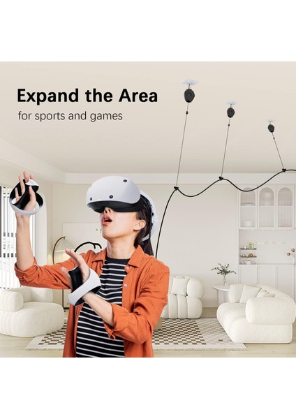 Vr Kablo Yönetim Sistemi, 6 Paket Tavan Makarası Sistemi - Siyah