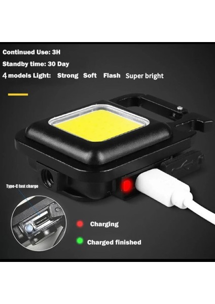 1000 Lümen USB Güçlü LED Fener 3 Fonksiyonlu Güçlü LED [enerji Sınıfı A]