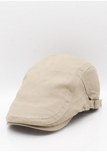 %100 Pamuk Ayarlanabilir Tokalı Erkek Kasket Şapka Bej modelleri