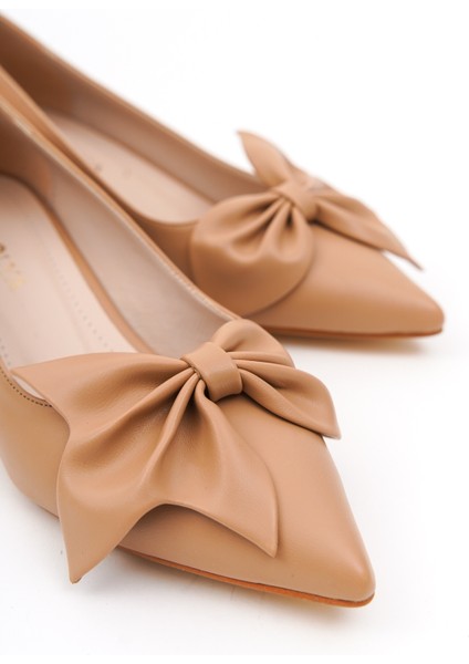 Camila Nude Fiyonklu (4cm) Sivri Burun Topuklu Ayakkabı fiyatları