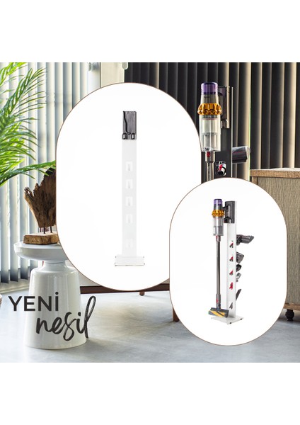 Bosch Uyumlu Dikey Süpürge Standı 3 Farklı Renk (BEYAZ) Bosch Süpürge Modellere Uyumlu