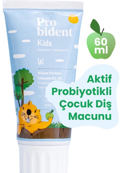 Doğal Elma Aromalı Aktif Probiyotikli  Buğday Protein Peptidli Diş Macunu