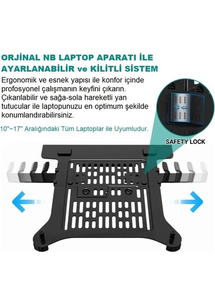 North Bayou Fp-2 Vesa Montajlı Universal Notebook  Aparatı