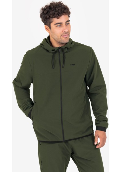 Haki Erkek Fermuarlı Kapüşonlu Sweatshirt 23N-1148 fiyatları